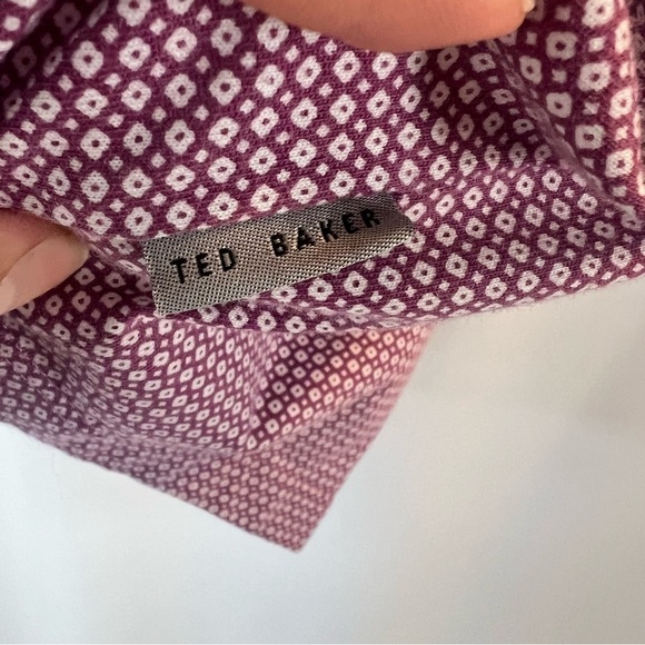 Ted Baker Raket Slim Fit Pique Pocket
Polo Men's UK size:3
 Purple Polo Shirt - Picture 9 of 12